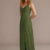 Chiffon Spaghetti Strap Bridesmaid Dress