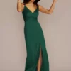 Stretch Charmeuse Cowl Back Bridesmaid Dress