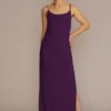 Ruched Jersey Spaghetti Strap Bridesmaid Dress