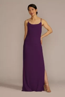 Ruched Jersey Spaghetti Strap Bridesmaid Dress