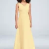 Chiffon Surplice Tank Junior Bridesmaid Dress