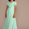 Flutter Sleeve Full Skirt Junior Bridesmaid Dress