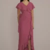 Chiffon High-Low Ruffle Junior Bridesmaid Dress