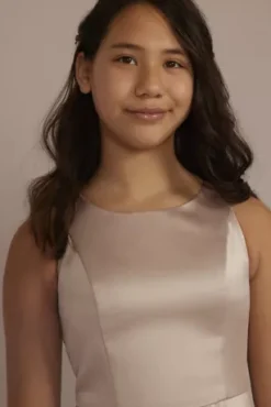 Sleeveless Satin A-Line Junior Bridesmaid Dress -Floral Applique Dresses Shop JB9923 BISCOTTI JBM PROD4 085 detail