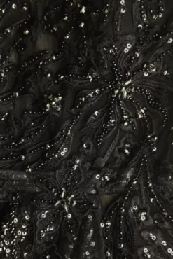 Floral Applique Open Back Bodysuit Wedding Dress -Floral Applique Dresses Shop MBSWG841 BLKSNST SIG SWATCH PROD3 27 1