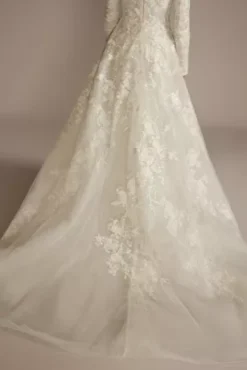 Beaded Lace Long Sleeve Modest Wedding Dress -Floral Applique Dresses Shop MSLCWG833 IVYSTONE OLEG PROD2 171