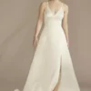 Recycled Satin Double Strap A-Line Wedding Dress