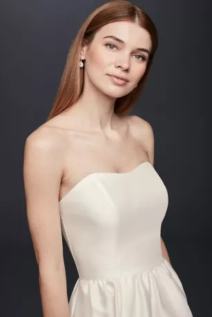 Mikado High-Low Wedding Dress 3 Mikado High-Low Wedding Dress - Image 3