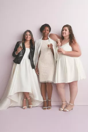 Mikado High-Low Wedding Dress 7 Mikado High-Low Wedding Dress - Image 7