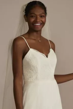 Scalloped V-Neck Corded Lace Bodice A-Line Dress -Floral Applique Dresses Shop SDWG0801 SOFTWHITE DBSTU PROD11 V2 058