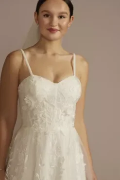 3D Floral Applique Corset Bodice Wedding Dress -Floral Applique Dresses Shop SDWG1153 SOFTWHITE DBSTU PROD2 142