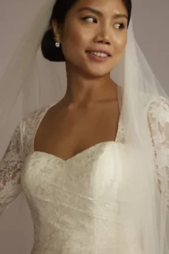 Allover Lace A-Line Strapless Wedding Dress -Floral Applique Dresses Shop SLWG3805 IVORY DBSTU PROD11 1041