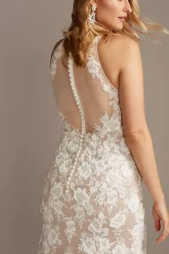 Illusion Sequin Floral Applique Wedding Dress 14 Illusion Sequin Floral Applique Wedding Dress -Floral Applique Dresses Shop SWG843 IVYBISQUE SIG PROD9 100