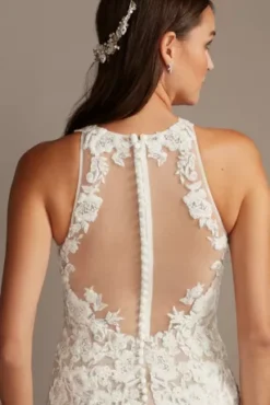 Illusion Sequin Floral Applique Wedding Dress 10 Illusion Sequin Floral Applique Wedding Dress -Floral Applique Dresses Shop SWG843 IVYBISQUE SIG PROD9 112