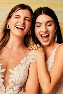 Geometric Sequin Illusion Plunge Wedding Dress -Floral Applique Dresses Shop SWG863 2 PDP Crop JUL24 1920x2880