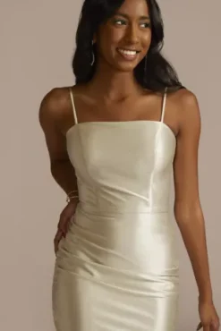 Short Glitter Stretch Satin Lace-Up Sheath -Floral Applique Dresses Shop TI3JA151 MCHAMP JRPRTY PROD2 144