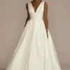 Cummerbund Satin Ball Gown Wedding Dress