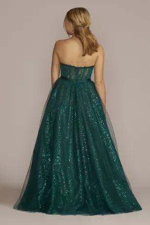 Strapless Sparkle Illusion Corset Ball Gown 2 Strapless Sparkle Illusion Corset Ball Gown - Image 2