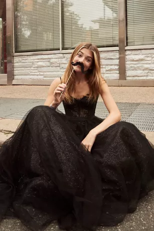 Strapless Sparkle Illusion Corset Ball Gown 4 Strapless Sparkle Illusion Corset Ball Gown - Image 4