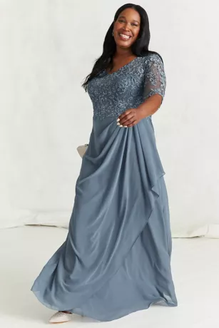 Chiffon And Lace Empire Waist Gown 5 Chiffon And Lace Empire Waist Gown - Image 5