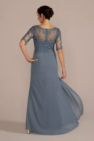 Chiffon And Lace Empire Waist Gown 2 Chiffon And Lace Empire Waist Gown - Image 2