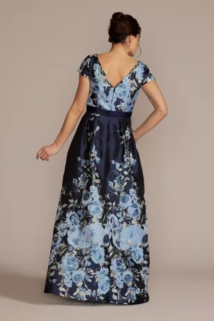 Short Sleeve Floral Jacquard A-Line 2 Short Sleeve Floral Jacquard A-Line - Image 2