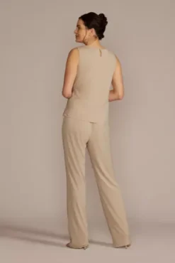 Straight Leg Embroidered Chiffon Three Piece Set 10 Straight Leg Embroidered Chiffon Three Piece Set -Floral Applique Dresses Shop WBM2990 CHAMP MOB PROD3 169