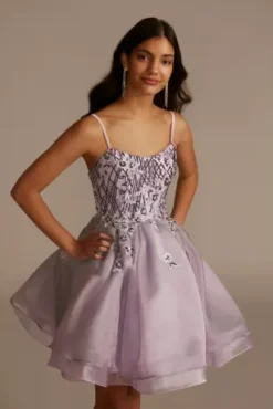 Floral Applique Tiered Damas Dress -Floral Applique Dresses Shop WBM3063 IRIS DAMAS PROD1 067 V2