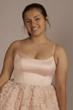 Satin And Metallic A-Line Damas Dress -Floral Applique Dresses Shop WBM3238 PINK QUINCE PROD7 041