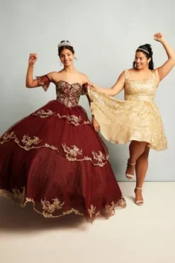 Square Neck Sequin Embellished Damas Dress -Floral Applique Dresses Shop WBM3239 2 PDP Crop OCT5 1920x2880