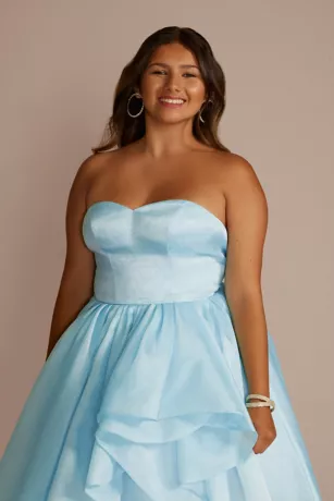 Strapless Sweetheart Damas Organza Ruffle Dress 3 Strapless Sweetheart Damas Organza Ruffle Dress - Image 3