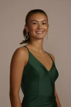 Stretch Satin V-Neck Mermaid Dress With Train -Floral Applique Dresses Shop WBM3463V2 JUNIPER PRM PROD11 063