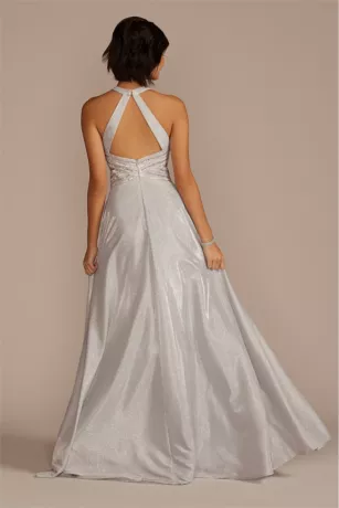 Metallic Glitter Knit Embellished A-Line 2 Metallic Glitter Knit Embellished A-Line - Image 2