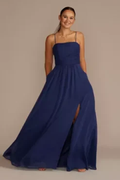 Straight Neck Clip Dot Patterned A-Line