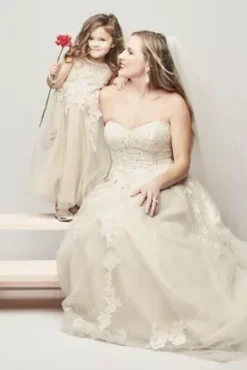 Sheer Lace And Tulle Ball Gown Wedding Dress -Floral Applique Dresses Shop WG1411 PDP Crop Nov11 21 1920x2880