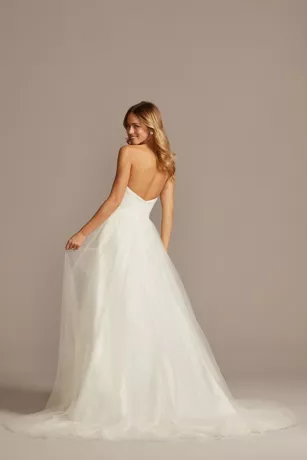 Strapless Sweetheart Tulle Wedding Dress 2 Strapless Sweetheart Tulle Wedding Dress - Image 2