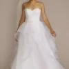 Lace And Organza Petite Wedding Ball Gown