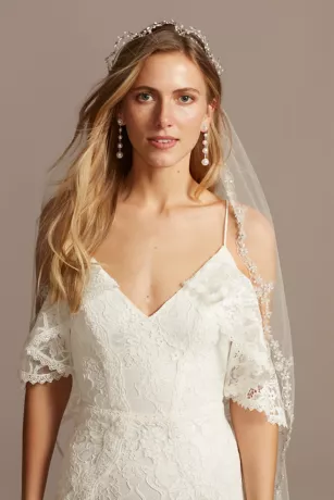 Ruffle Cold Shoulder Wedding Dress 4 Ruffle Cold Shoulder Wedding Dress - Image 4