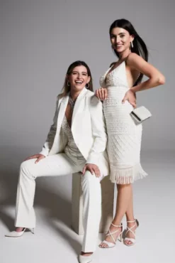 Single Button Relaxed Fit Suit Jacket -Floral Applique Dresses Shop WG3997 6 PDP Crop JUN25 1920x2880