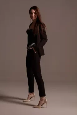 Satin Waistband Fitted Suit Pants -Floral Applique Dresses Shop WG4001 10 PDP Crop JUN25 1920x2880