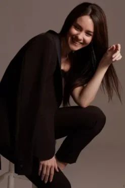 Satin Waistband Fitted Suit Pants -Floral Applique Dresses Shop WG4001 6 PDP Crop JUN25 1920x2880