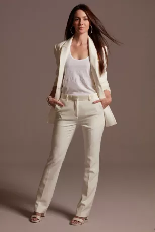 Relaxed Leg Suit Pants With Satin Waist 16 Relaxed Leg Suit Pants With Satin Waist - Image 16