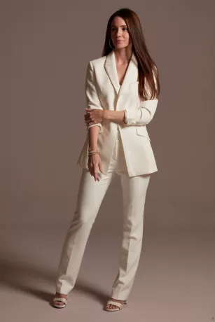 Relaxed Leg Suit Pants With Satin Waist 14 Relaxed Leg Suit Pants With Satin Waist - Image 14