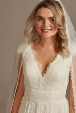 Lace Illusion Back Chiffon Wedding Dress 5 Lace Illusion Back Chiffon Wedding Dress -Floral Applique Dresses Shop WG4011DB SOFTWHITE DBSTU PROD12 V2 058