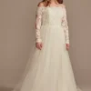 Lace Applique Off Shoulder Wedding Dress