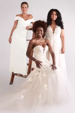 Crepe Off-the-Shoulder Sheath Wedding Dress -Floral Applique Dresses Shop WG4033 PDP Crop JAN19 1920x2880