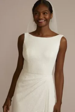 Allover Sequin A-Line Scoop Back Wedding Dress -Floral Applique Dresses Shop WG4084 IVORY DBSTU PROD10 1939