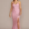 Allover Sequin Spaghetti Strap V-Neck Sheath
