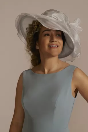 Crepe Tank Sheath With Embroidered Capelet 7 Crepe Tank Sheath With Embroidered Capelet - Image 7